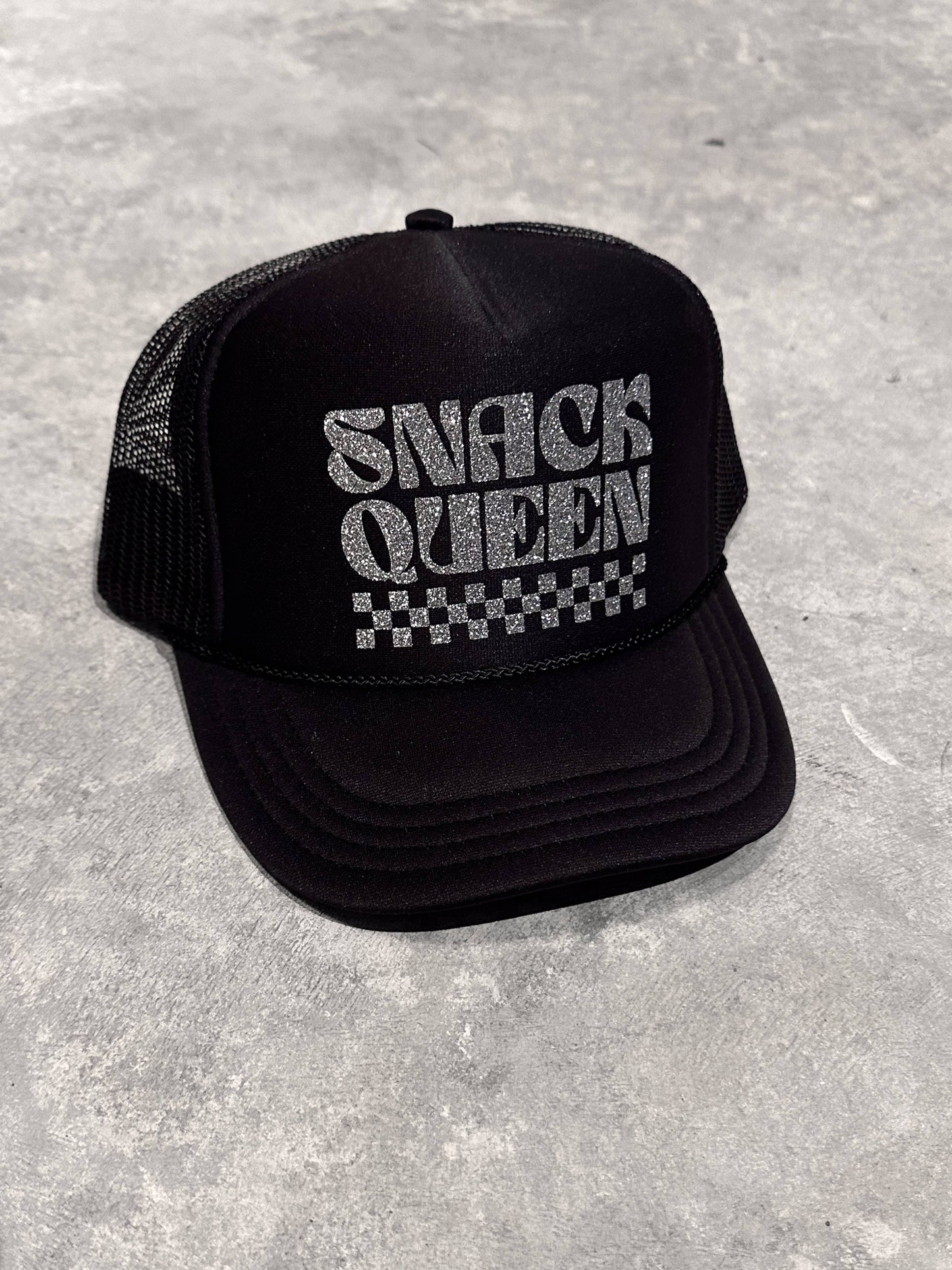 Snack Queen Glitter Trucker Hat