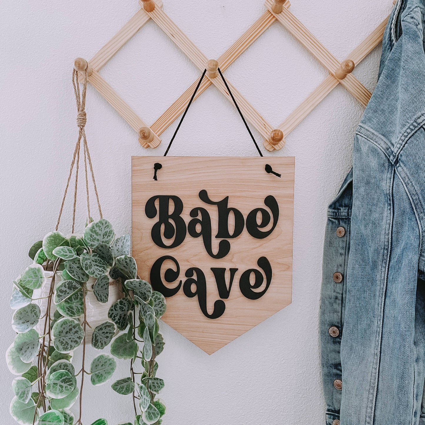 Babe Cave Hanging Sign